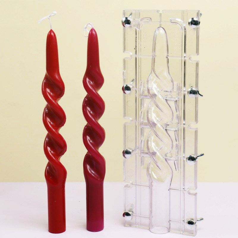 Candle Making Kit - Gedraaide Streep Kolom Acryl Kaars Schimmel