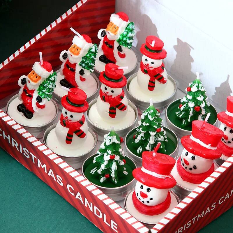 Candle Making Oil Scents - 12 STKS Kaarsen Kerstdecoratiebenodigdheden Rookloze Verjaardagskaarsen