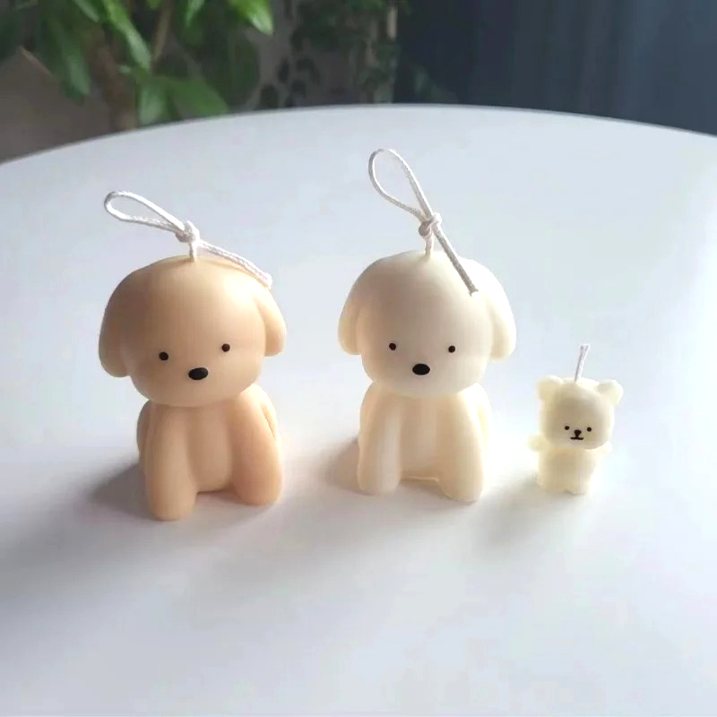 Candle Making Kit - 3D Puppy Geurkaars Siliconen Mal Leuke