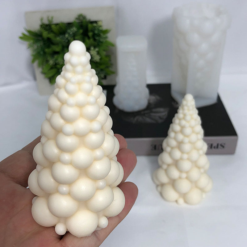 Candle Making Kit - 3d Bubble Kerstboom Siliconen Kaarsvorm Handgemaakte