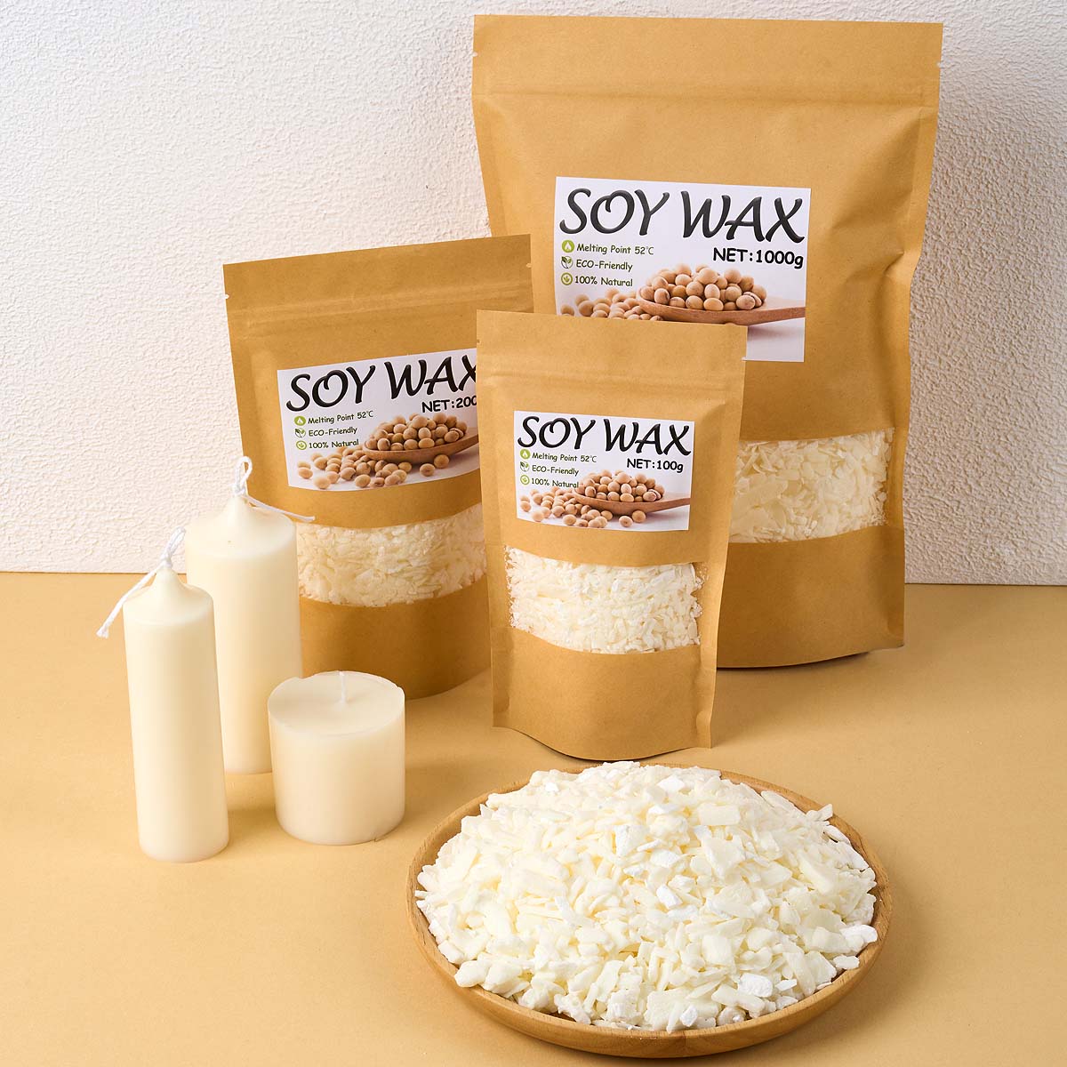 Candle Making Business - 1 pond zuiver witte sojawas voor