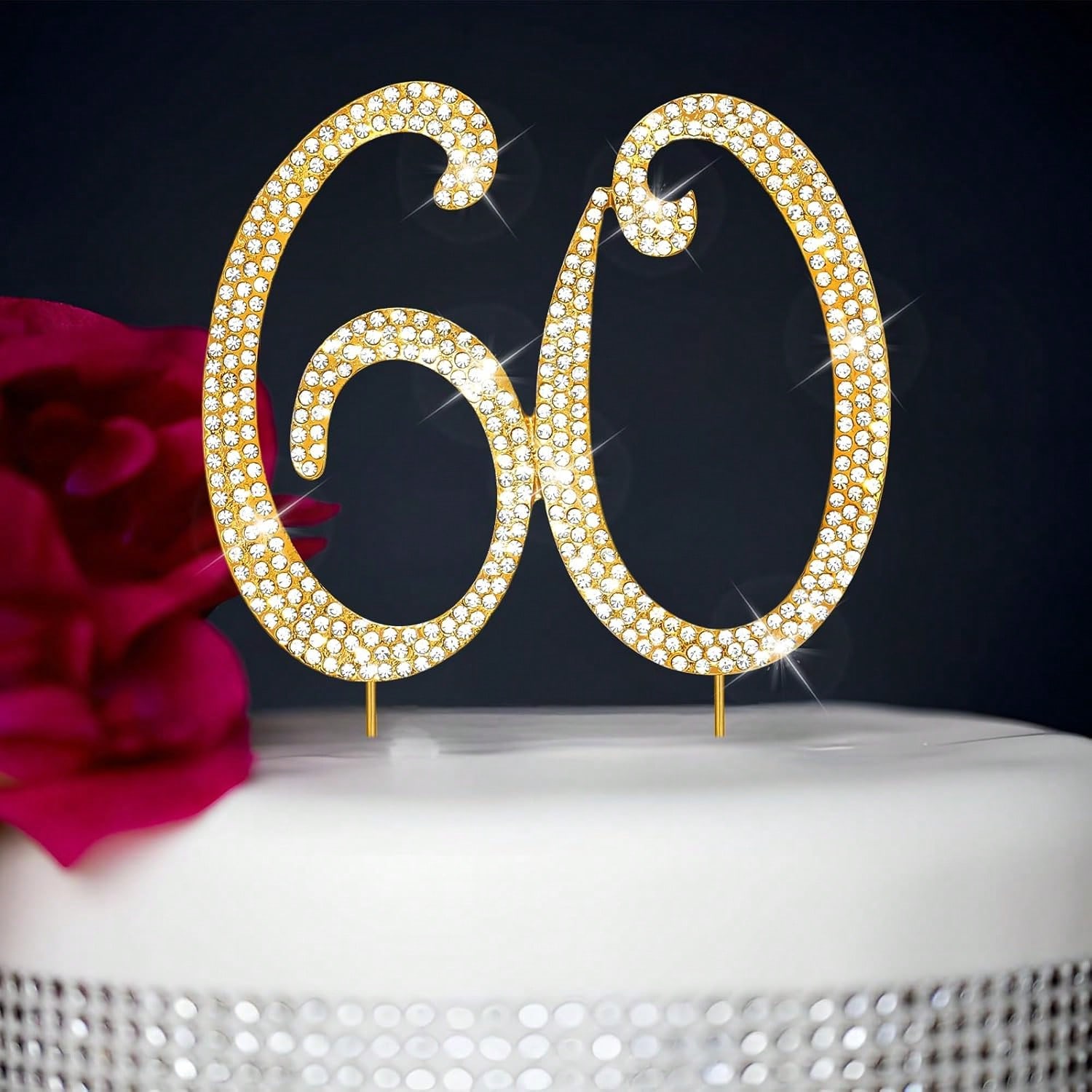 Candle Making Business - Grote gouden strass-nummer taarttopper (1 stuk)-0/1/3-9
