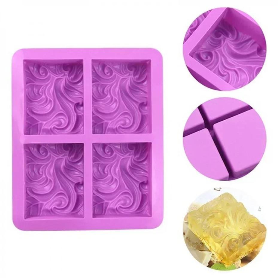 Candle Making Business - Creatieve 1-delige taartdecoratie bakvormen 4-delige bloeivormige