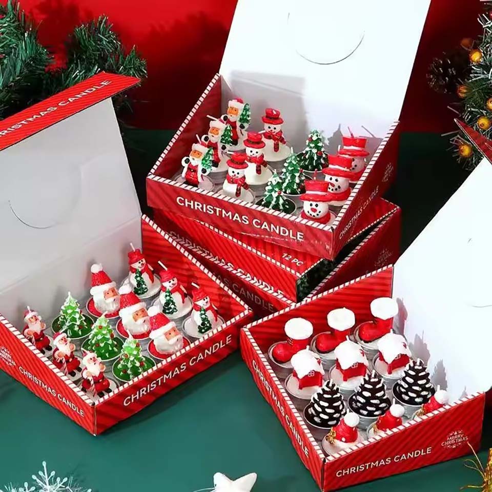 Candle Making Oil Scents - 12 STKS Kaarsen Kerstdecoratiebenodigdheden Rookloze Verjaardagskaarsen