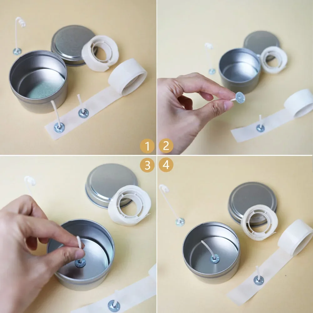 100 stippen/rol kaarsenlontsti - Adhesive Dot Wick recensie en prijs