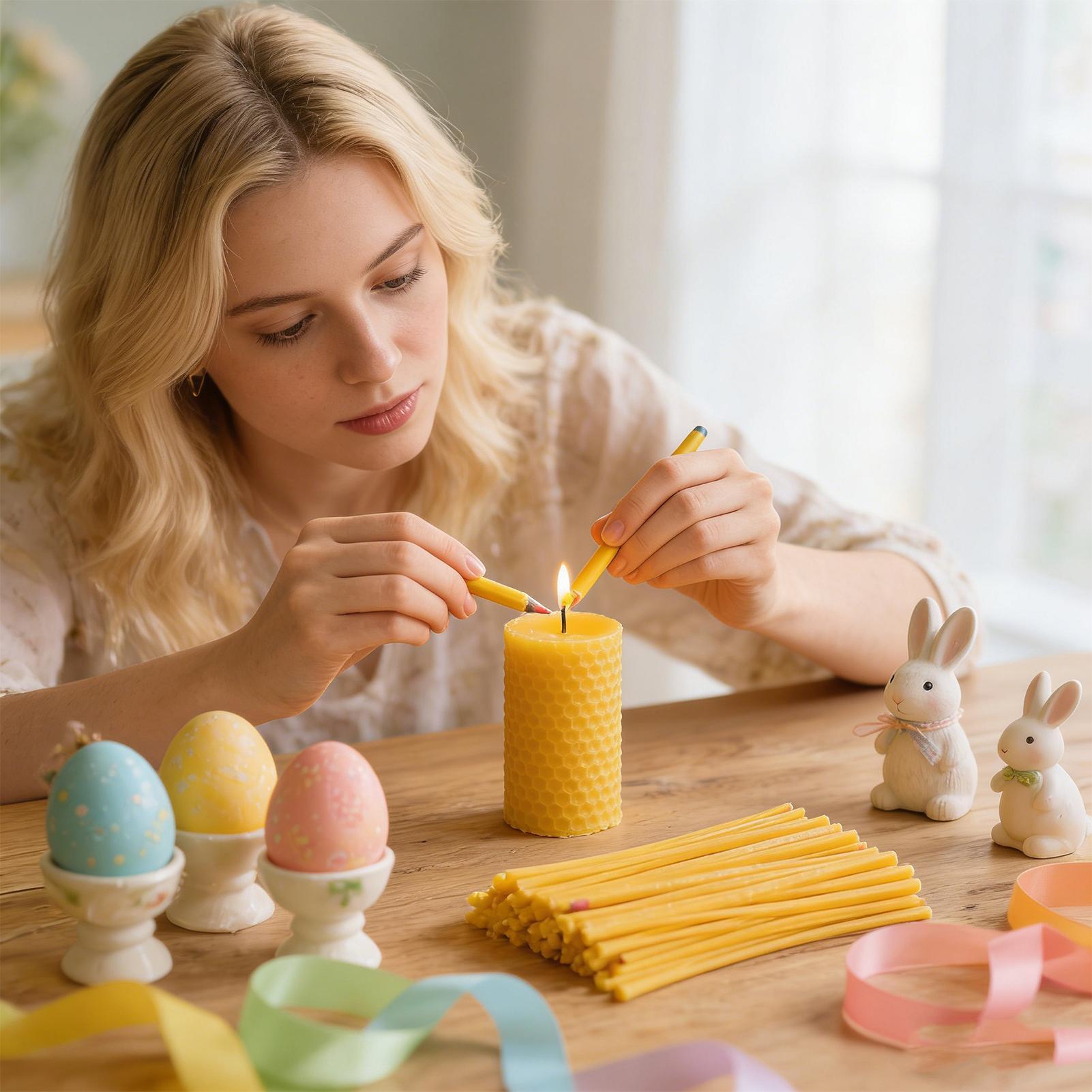 Ei-decoratie bijenwasstokjes 1 - Candle Making Kit recensie en prijs